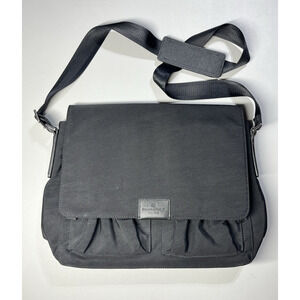 Banana Republic Messenger Laptop Travel Bag Black Crossbody Briefcase